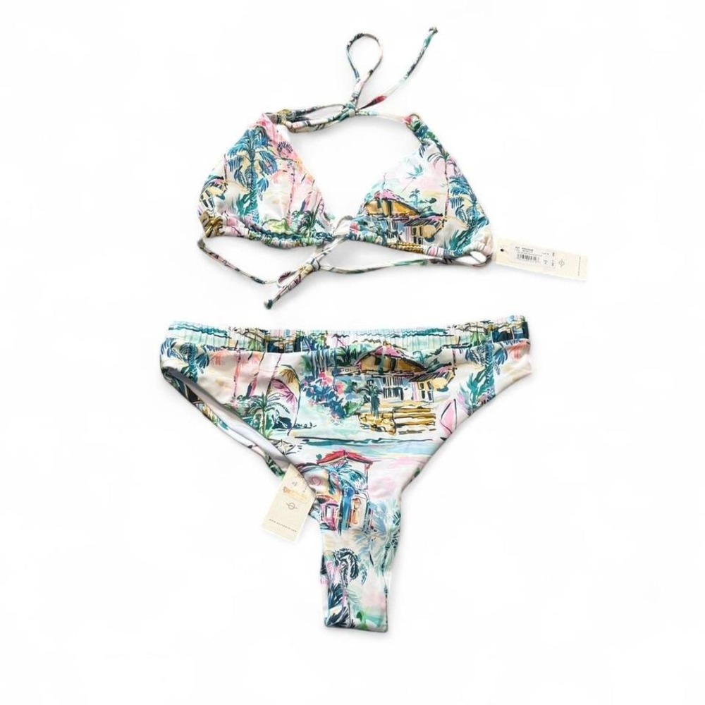 Phax Multicolored‎ Island Print Bikini, Women's Size M
